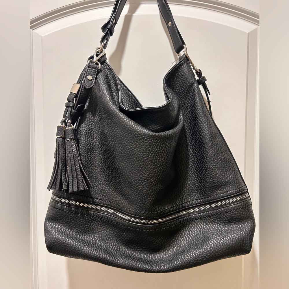 Phase 3 black hobo bag